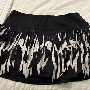 So cute! Like new black and white fringe tennis skirt.
